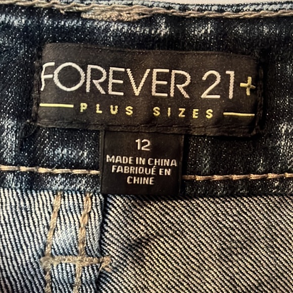 Forever21 Blue Denim Shorts Size 12 - Picture 5 of 6